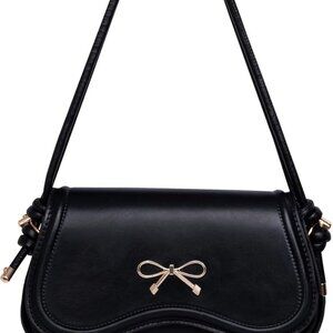 Women Shoulder Bag Vegan Leather Hobo Clutch Slim Purse with Removable Strap